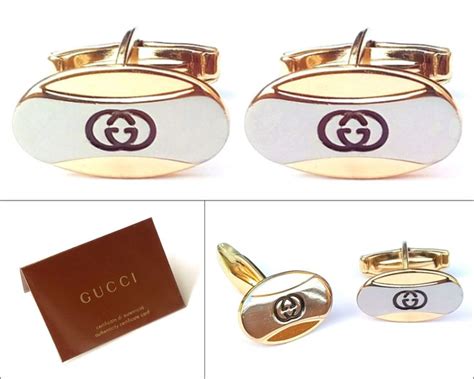 gucci mens cufflinks|vintage Gucci cufflinks.